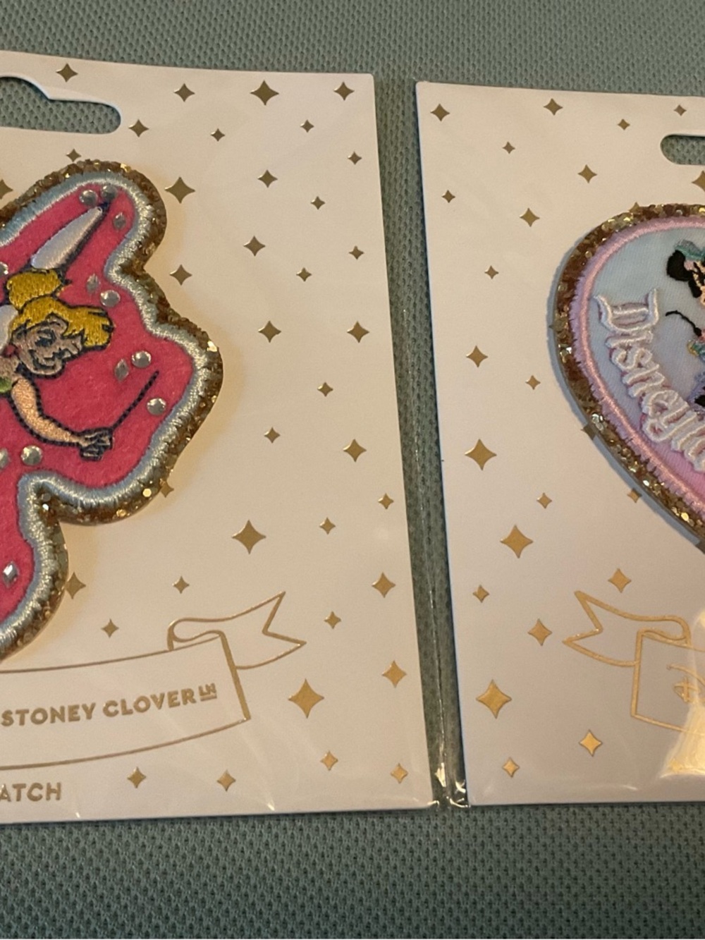 Disney x Stanley Clover Patch Pink Tinker Bell Patch and Disneyland Mickey New